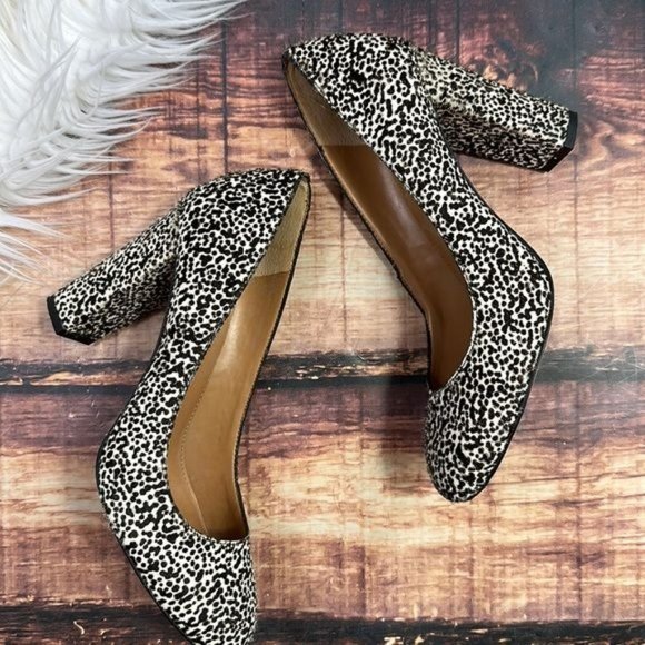 RELISTED J. Crew Hair Leopard Heels Spotted - Picture 2 of 11